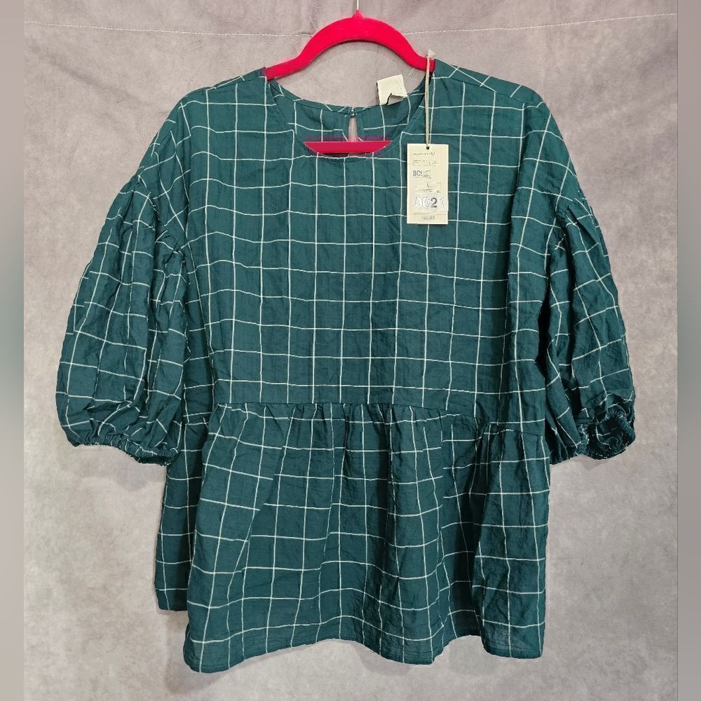 Women's Puff 3/4 Sleeves Top XS